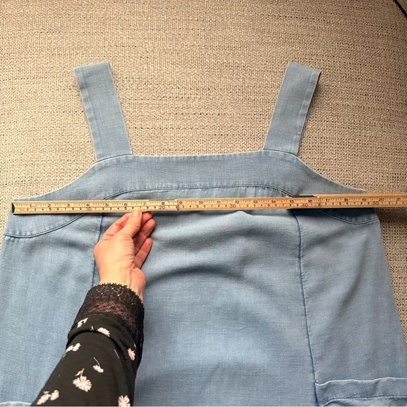 J.Jill Pure Denim Indigo Collection Dress Blue Size M Midi Relaxed Lagenlook NWT - Picture 9 of 12